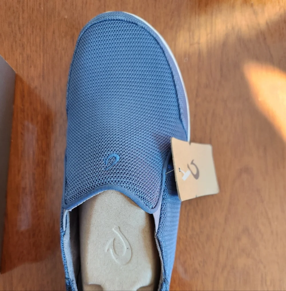 OluKai Nohea Mesh Blue Men's Casual Slip-Ons New In Box Size 11.5 - Picture 4 of 5